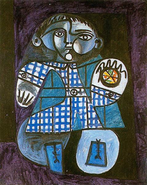 Pablo Picasso Classical Oil Painting Claude With A Ball - Click Image to Close